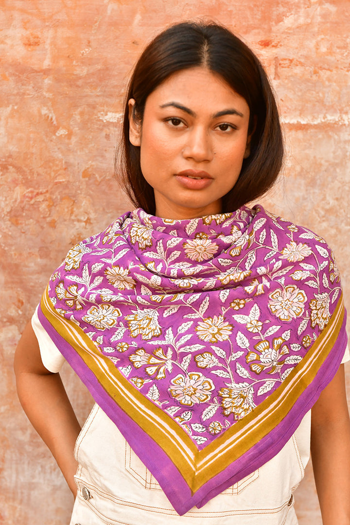Grand foulard CARTHAGE Violet — vue 3