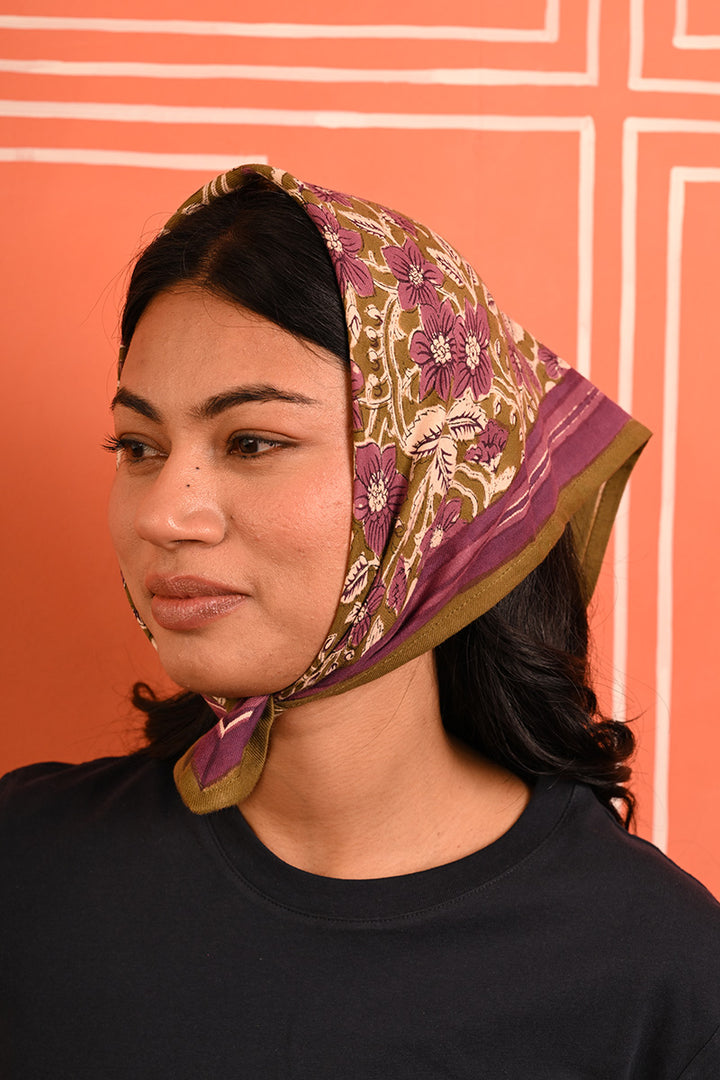 Petit foulard HÉLIOS Kaki — vue 3