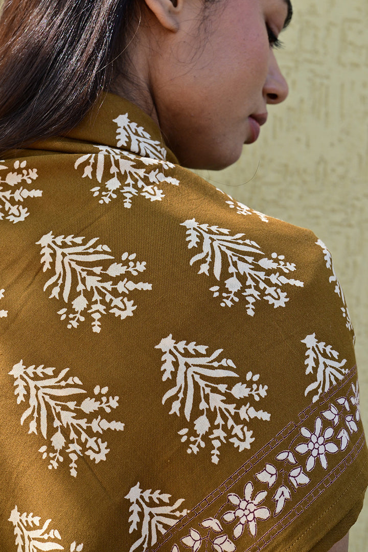 Grand foulard GALATIE Tabac — vue 2
