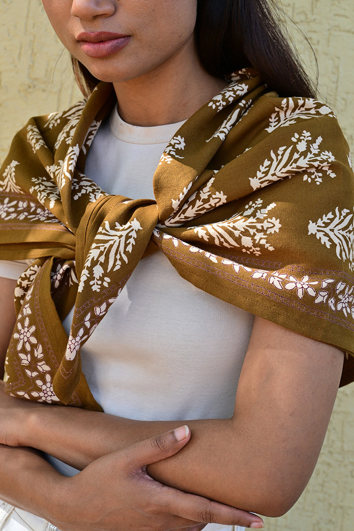 Grand foulard GALATIE Tabac — vue 3